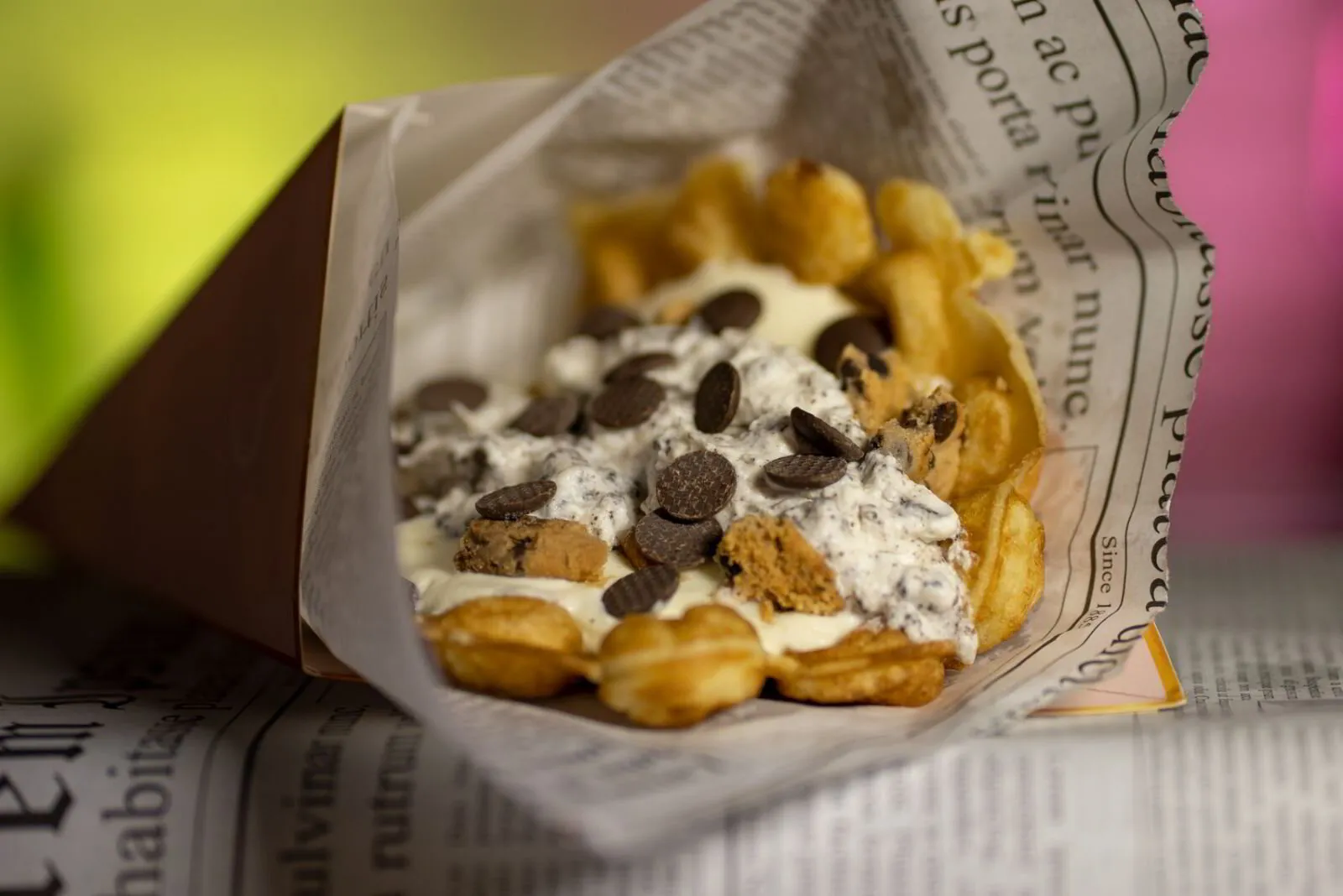 Sweet Cookie Monster waffle bowl